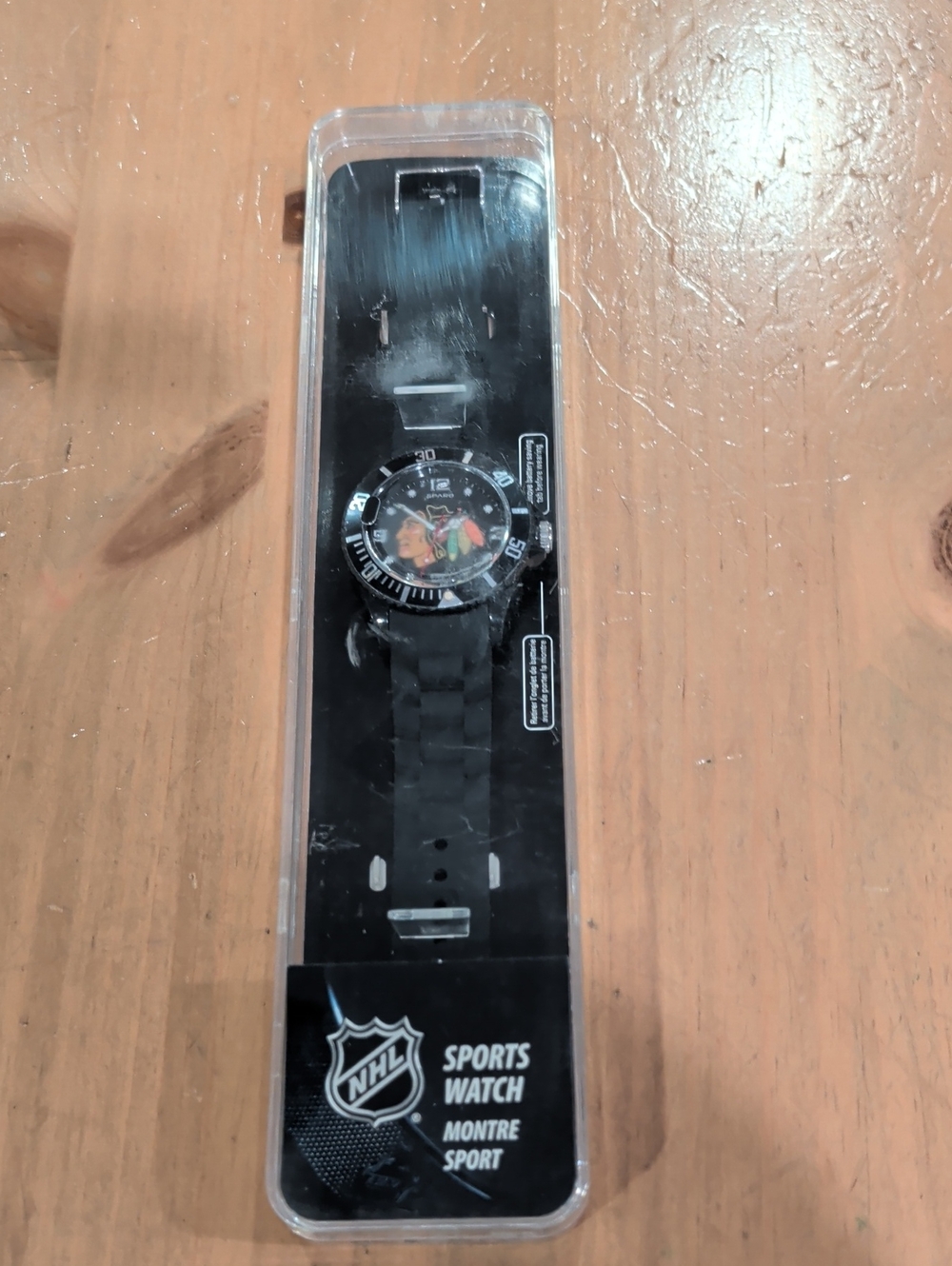 SPARO NHL Chicago Blackhawks Sportwatch With Black Silicone Band Diver Watch